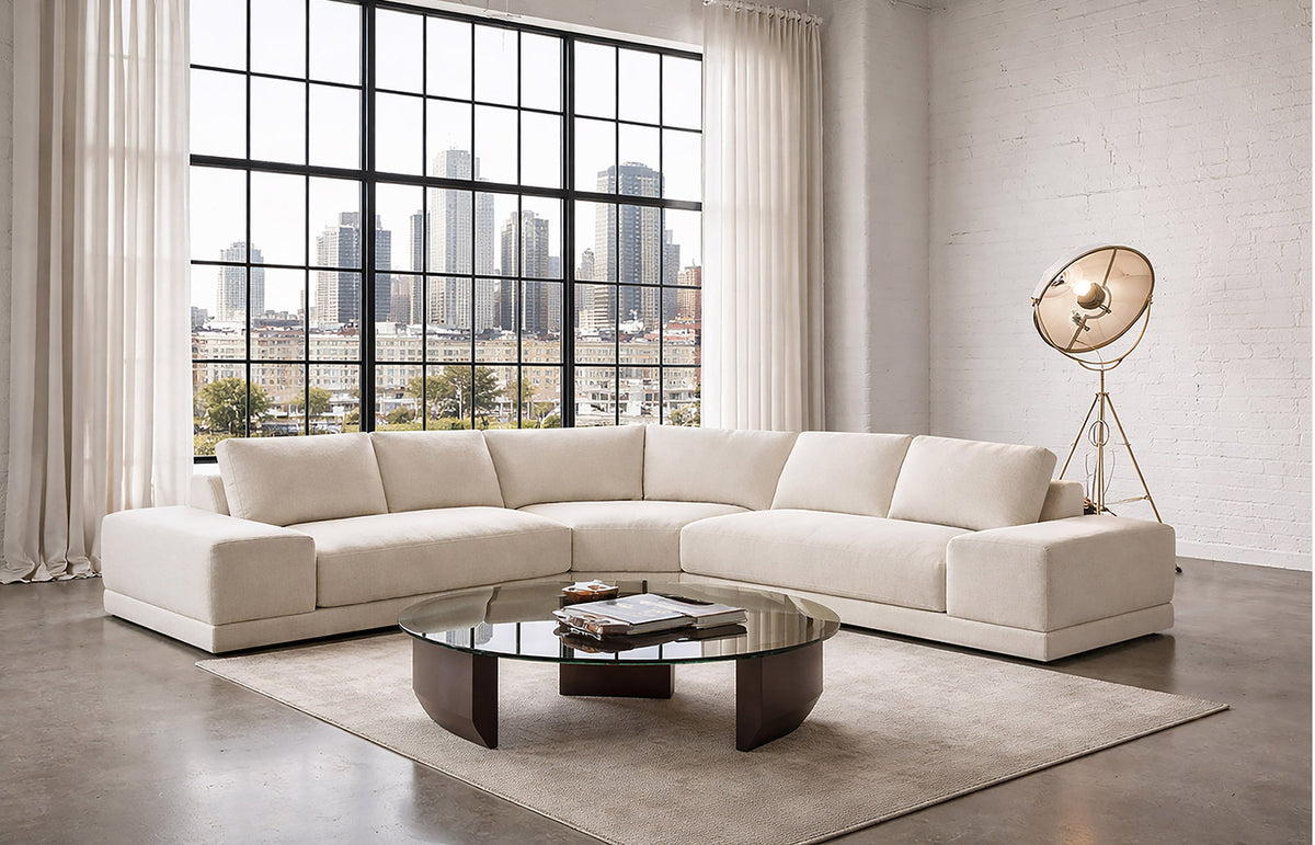 Mesa (NE) 3pc Curved Sectional | Handcrafted in USA – ThingzContemporary